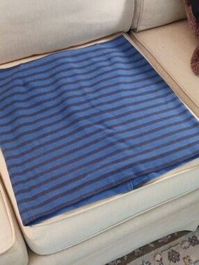 L. L. BEAN SIGNATURE COLLECTION STRIPED BLUE AND GREY PENCIL SKIRT WOMENS SZ 14